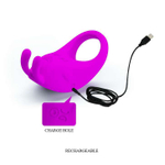 Лиловое эрекционное кольцо с вибрацией Rabbit Vibrator (Цвет: лиловый)