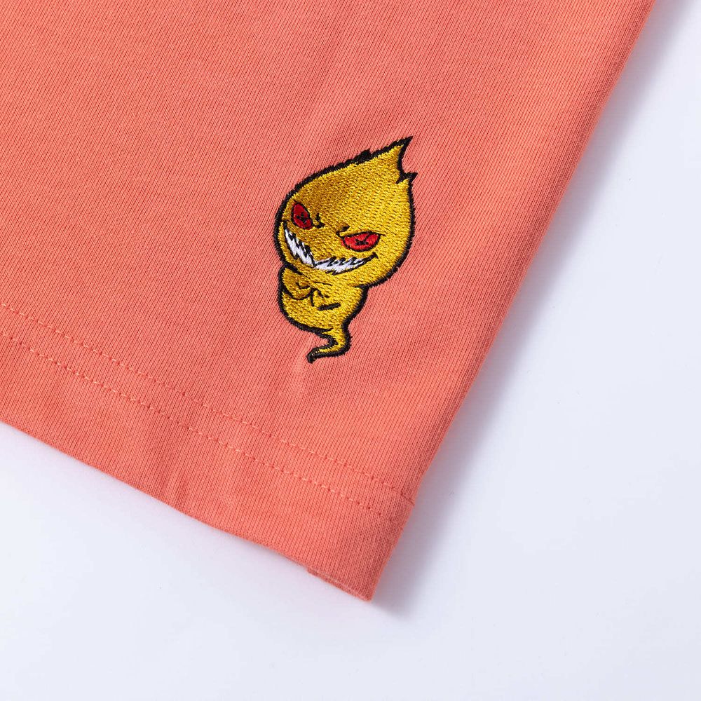 Футболка Ymkashix Ghost кораллово-оранжевая