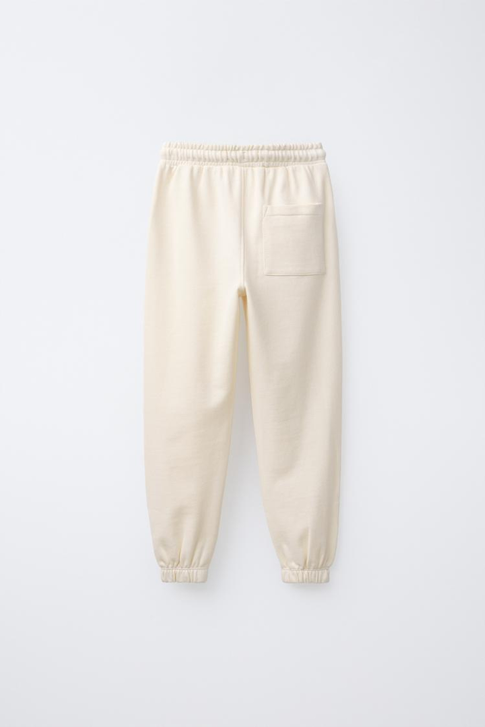 ZARA КОМПЛЕКТ ИЗ ФУТБОЛКИ И БРЮК-ДЖОГГЕРОВ С НАДПИСЬЮ, ЭКРЮ