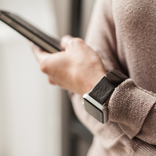 Ремешок для Apple Watch 40/41/42 mm из кожи теленка, темно-коричневого цвета