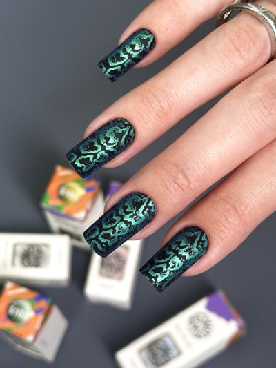 Swanky Stamping Лак для стемпинга S103 хамелеон мятный, 6мл