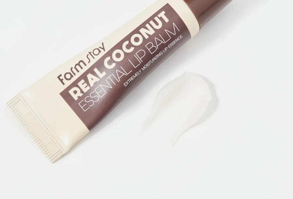 Farmstay Восстанавливающий бальзам c кокосовым маслом real coconut essential lip balm, 10 мл