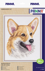 Набор для вышивания "PANNA"J-7098 "Вельш-корги" 20 х 25 см