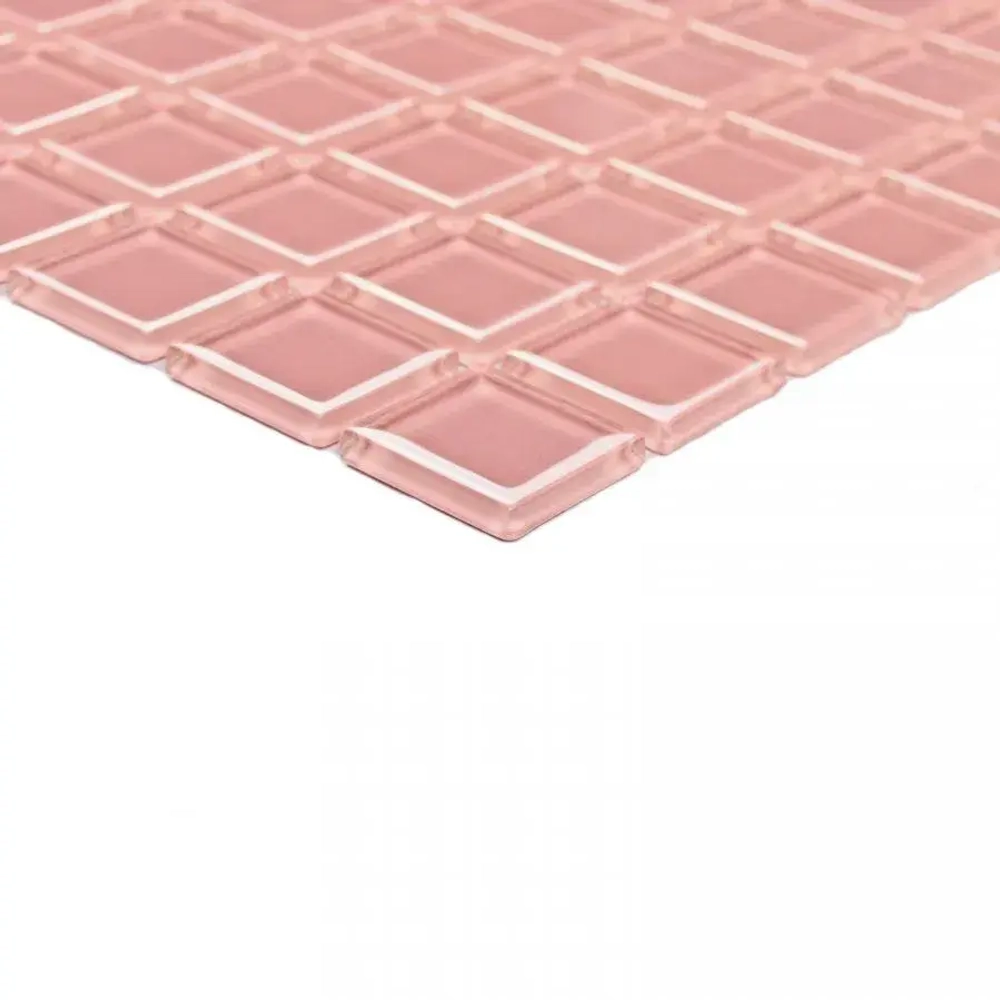 Мозаика стеклянная Pink glass (25х25) 300х300х4 мм (шт)