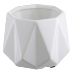 Горшок цветочный rhombus, 12,5 см, белый
