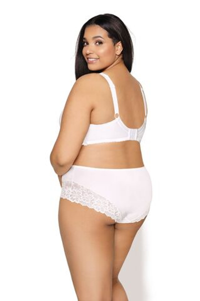 Трусы-слип Carmela с отделкой вырезов кружевом (Размер: 42) (Цвет: белый)