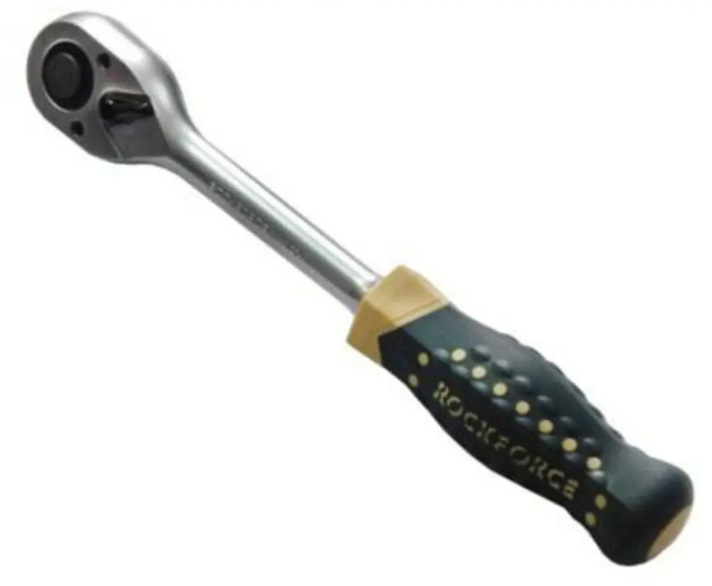 Трещотка RF-80242 реверсивная с резиновой ручкой 1/2" (45зуб.) ROCKFORCE