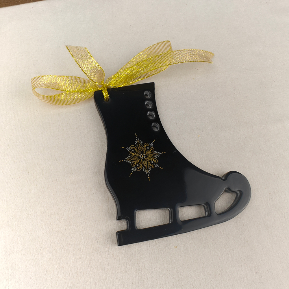 Сувенир Конек "Снегурочка" с росписью Палех в коробке