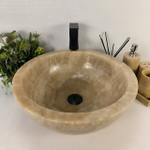 Каменная раковина из оникса Bowl Yellow BO-04727 (45*45*17) 0200 из натурального камня