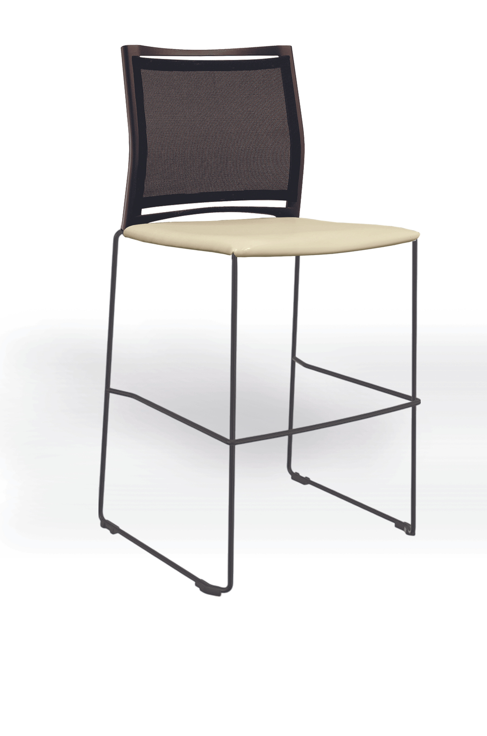 Web стул на полозьях кухонный/барный со спинкой-сеткой