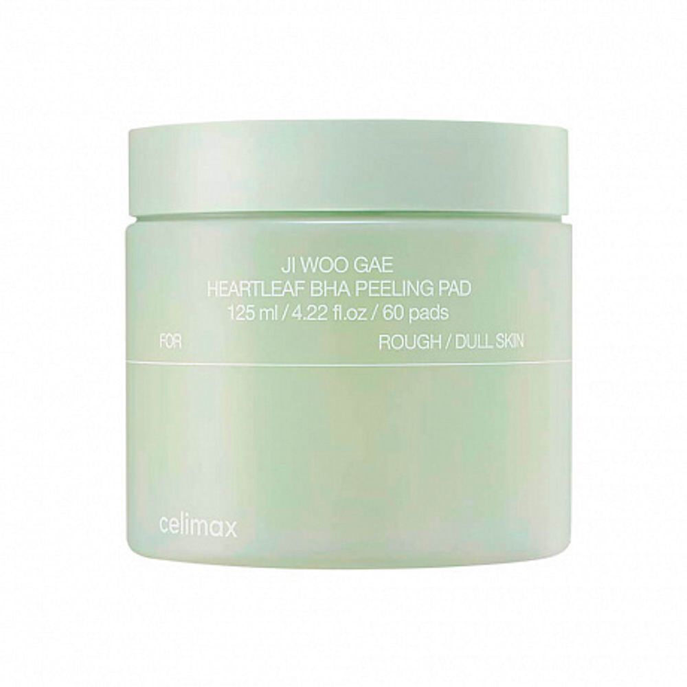 Celimax Ji Woo Gae Heartleaf BHA Peeling Pad 60ea - Тонизирующие пилинг-пэды с BHA-кислотой