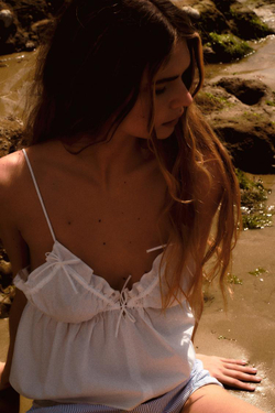 ZARA ТОП ИЗ ПОПЛИНА С БАНТОМ, БЕЛЫЙ