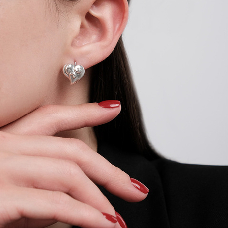 "Венгерка" серьги в серебряном покрытии из коллекции "Скажи о любви" от Jenavi с английским замком