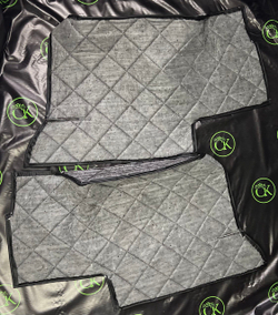 Коврики (утеплитель) под сиденья УАЗ 452 Буханка (чёрная нить ромб)