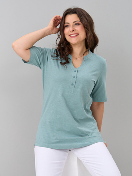 Блузка БЛ-122/фламли-шалфей