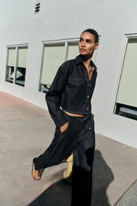 ZARA ДЖИНСЫ-ДЖОГГЕРЫ Z1975 WIDE-LEG С ВЫСОКОЙ ПОСАДКОЙ, СИНИЙ