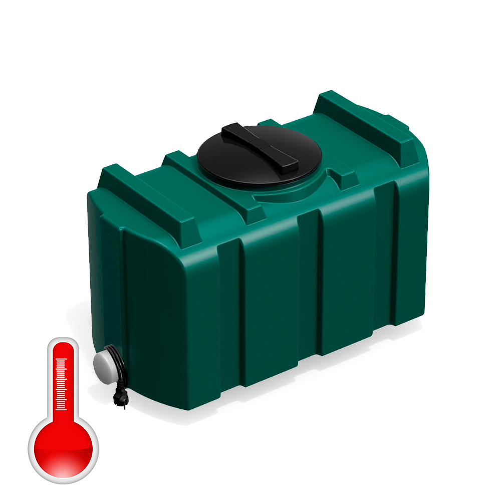 Бак для душа серии «R» 200 л  зеленый с подогревом, с лейкой, с уровнемером Полимер-Групп(1030x480x690см;11кг;зеленый) - арт.559264.2