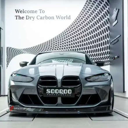 Карбоновая губа переднего бампера GT4 Style для BMW M3 G80/G81 2020+ / M4 G82/G83 2021+ БМВ