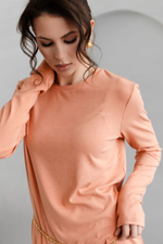 Лонгслив коралловый