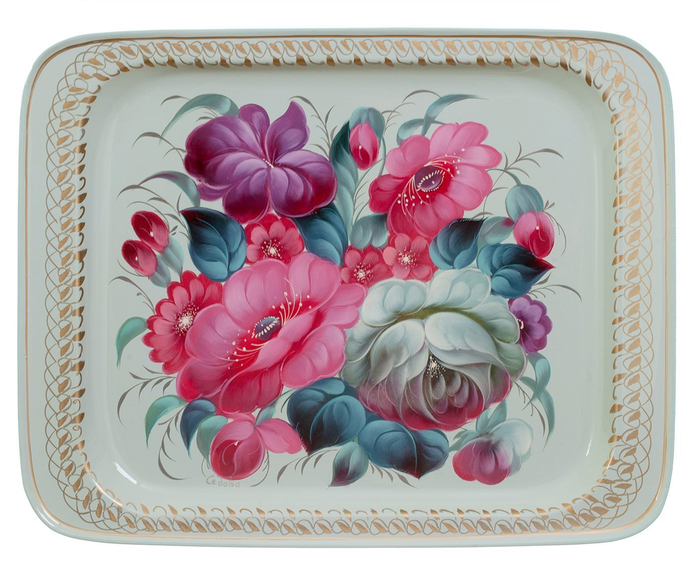 Zhostovo metal tray A13D0709202035