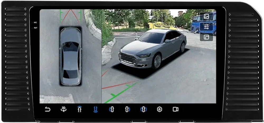 Магнитола для Toyota Land Cruiser Prado 250 2023+ (без 360) - FarCar BX10-360-9687 монитор 10.36" 2K QLED на Android 13, 6Гб+128Гб, CarPlay, 4G SIM-слот, 4 камеры в комплекте