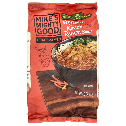 Mike's Mighty Good, Craft Ramen, вегетарианский суп рамен с кимчи, 64 г (2,3 унции)