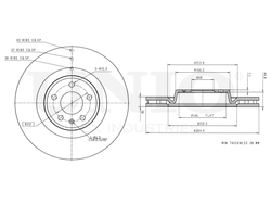 Диск тормозной передний UNIO BRD-20563