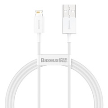 USB-A - Lightning Кабель Baseus Superior Charging+Data 2.4A 1-2m - White