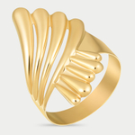 Кольцо женское из желтого золота 585 пробы без вставок (арт. 90080)