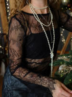 Платье Гипюр, черное