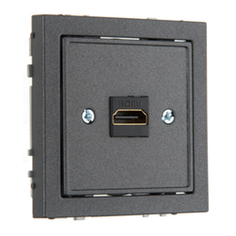 Встроенная розетка HDMI LIREGUS MODERN HDMI-001-01.M/BM антрацит матовый