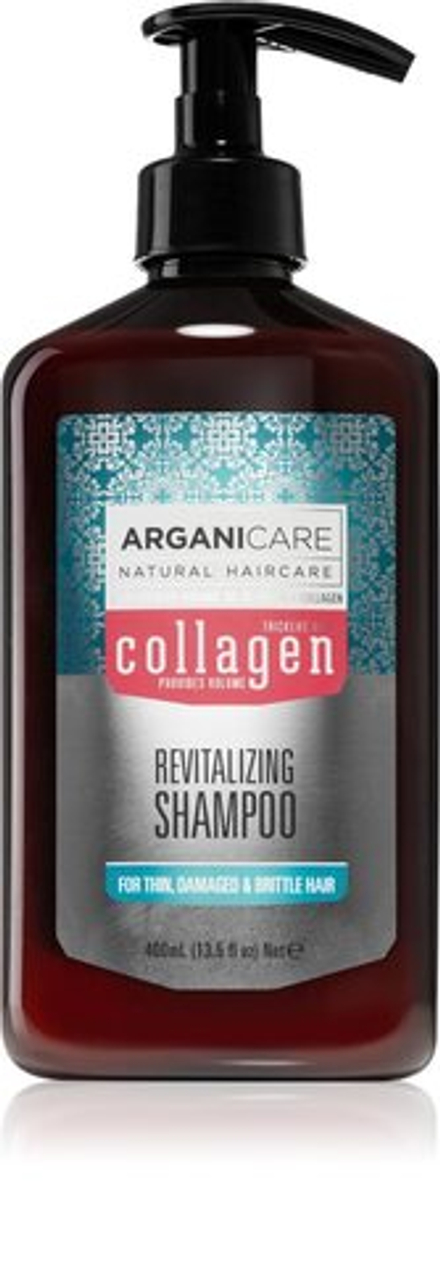 Arganicare Collagen - восстанавливающий шампунь, возвращающий блеск тусклым волосам /   400  ml  / GTIN 3701120000334