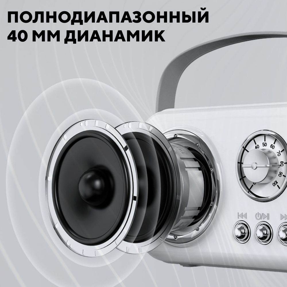 Детская караоке колонка, блютуз станция с микрофоном