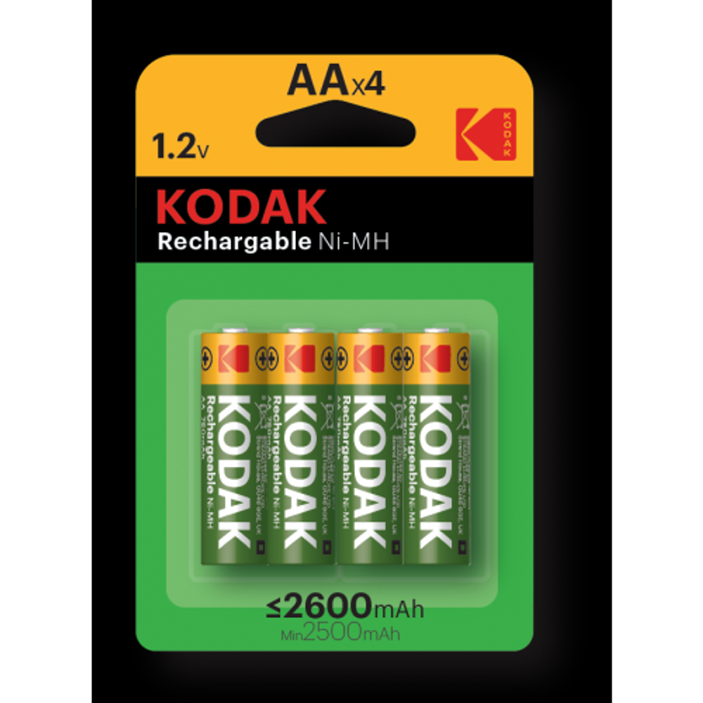 Аккумуляторы NiMH (никель-металлгидридные) Kodak HR6-4BL 2600mAh [KAAHR-4] | Kodak