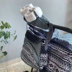 Санки - коляска близняшки с колесами финляндия черная арт. СКБ1