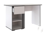 Стол письменный Подростковая Асцелла (белый/графит серый)