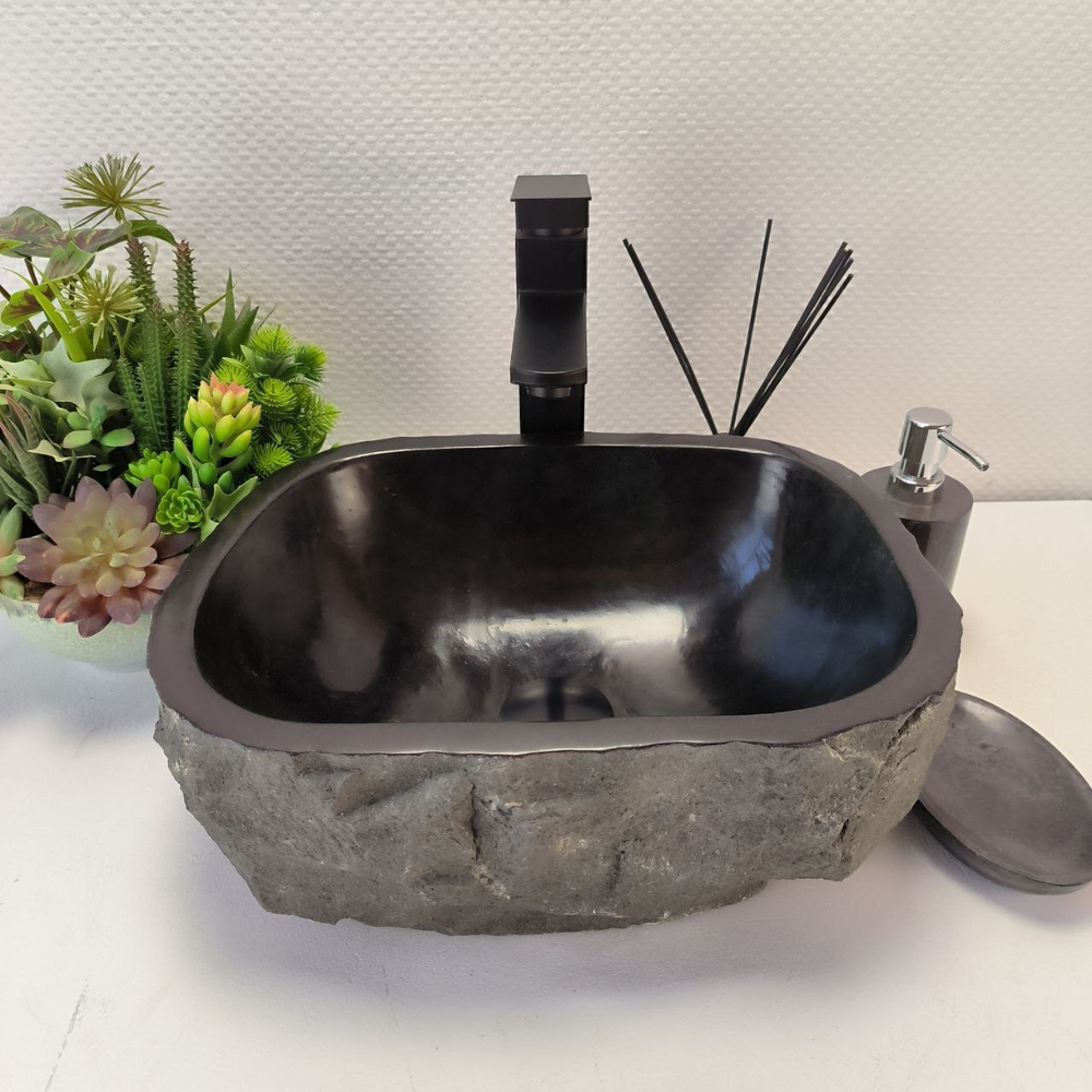 Раковина из андезита Erozy Black EA-63057 38*30*15 113