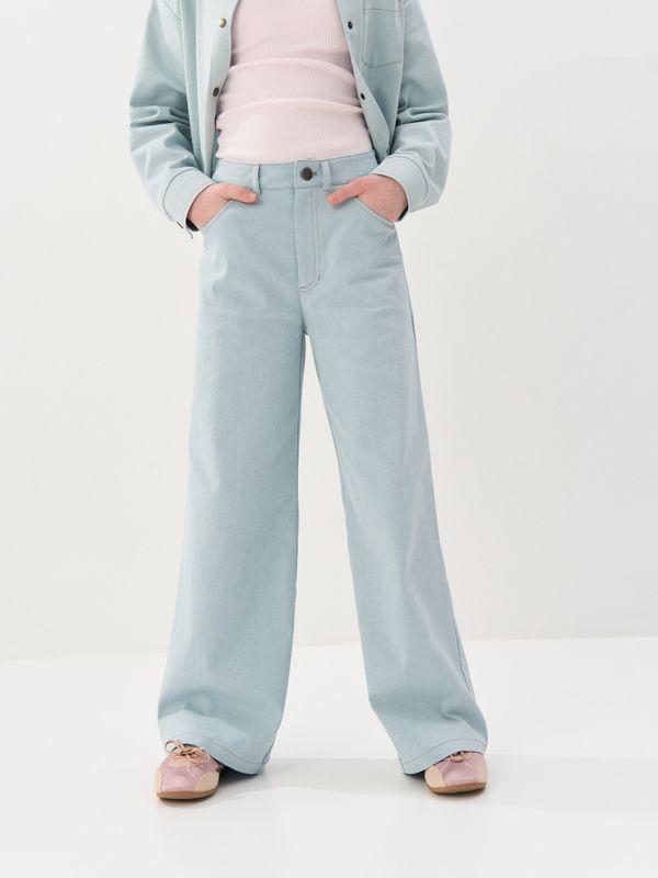 Брюки палаццо джинсовые 