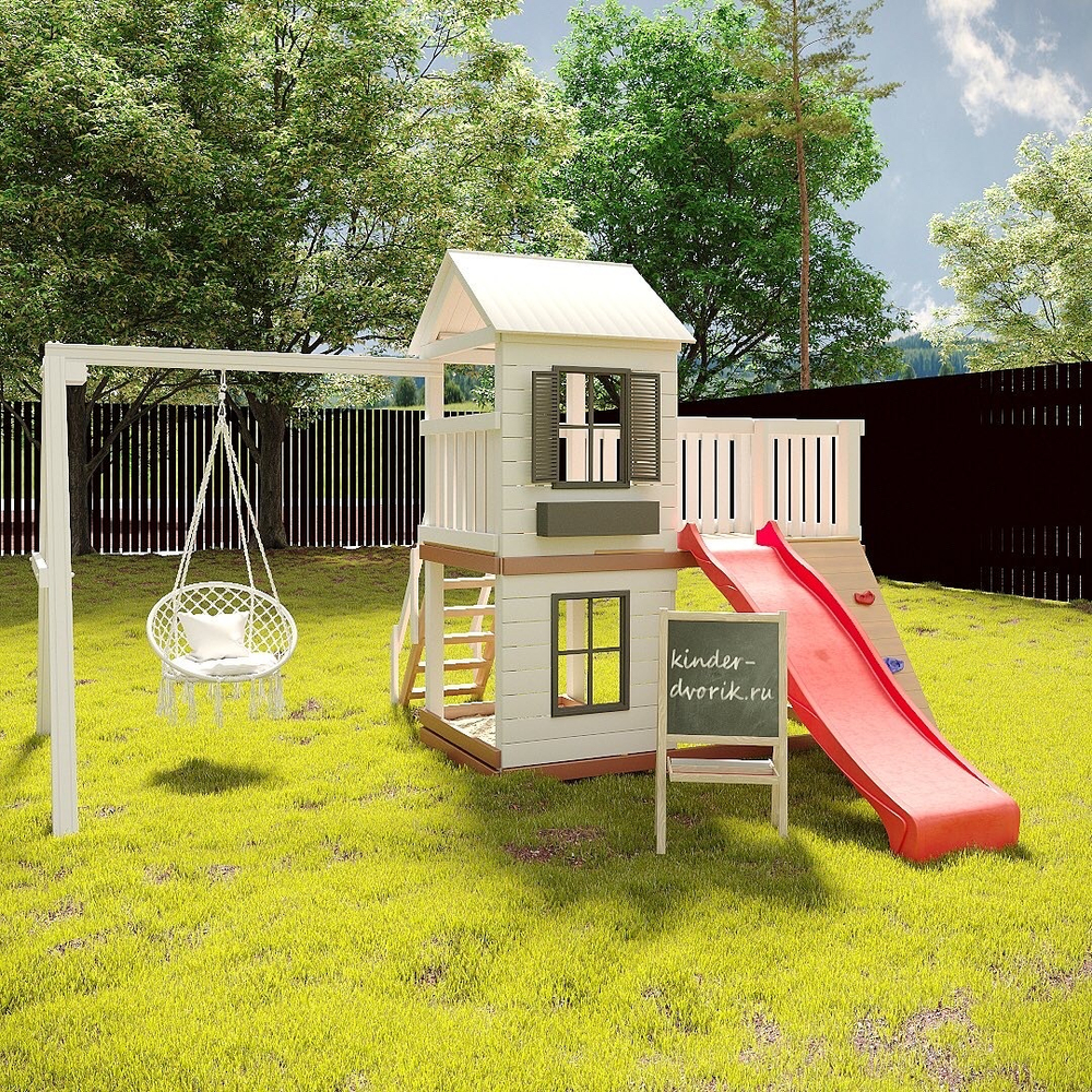 Детская площадка домик "Монако" с верандой