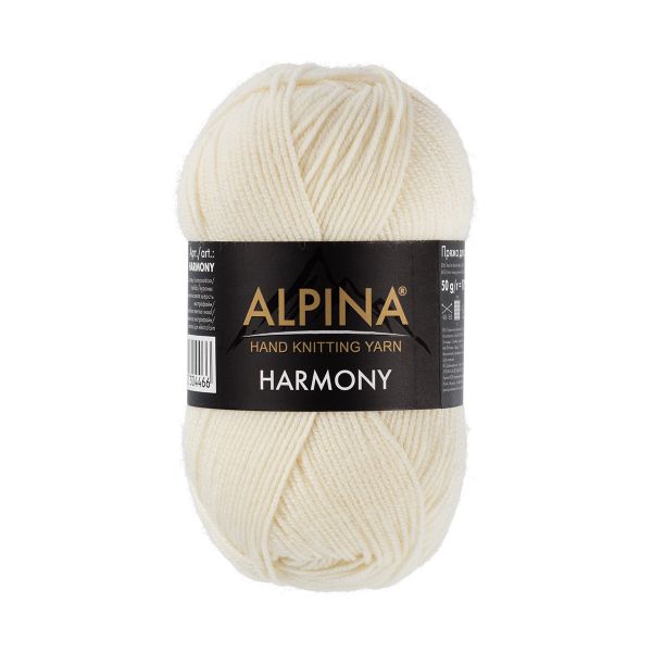 Пряжа Alpina Harmony / уп.10 мот. по 50г, 175 м, 01 белый