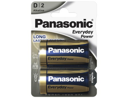 Батарейки Panasonic Everyday Power D щелочные 2 шт
