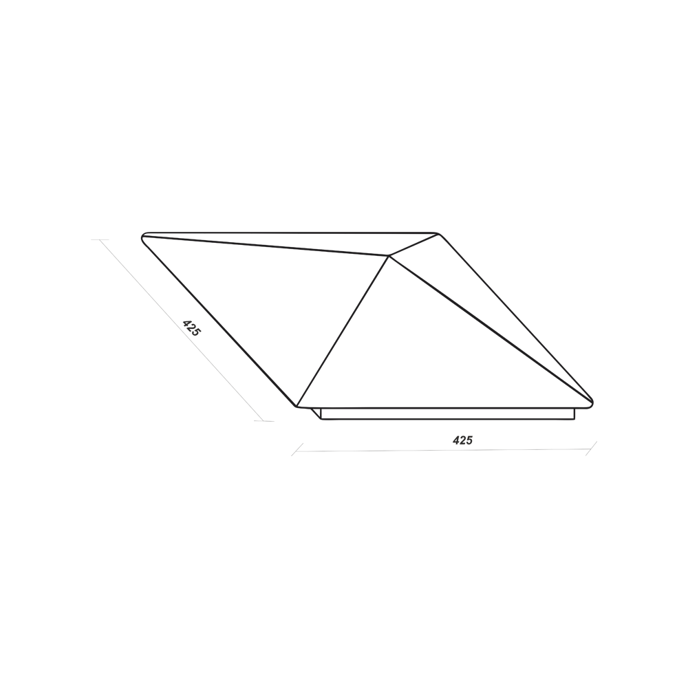 Колпак для забора С42 (425х425 мм) темно-коричневый