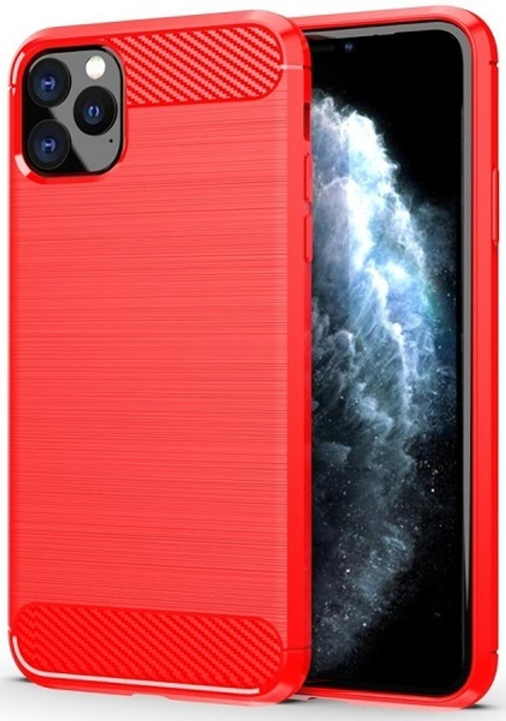Чехол для iPhone 11 Pro Max цвет Red (красный), серия Carbon от Caseport