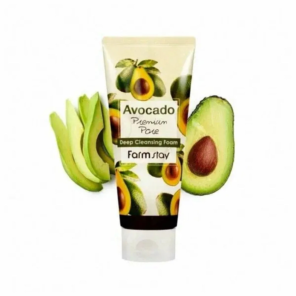 Пенка для умывания Farm stay AVOCADO CLEANSING FOAM 180мл