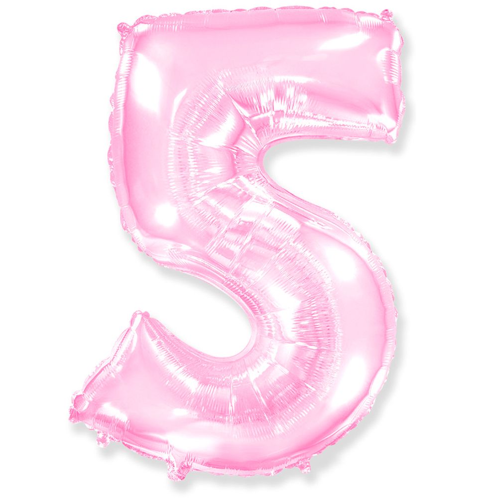 Цифра "5" розовый