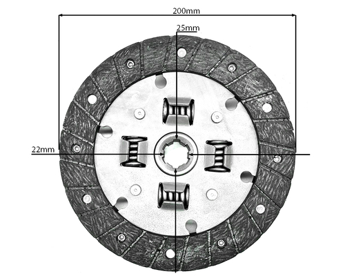Диск сцепления 200мм 6 шлицов пружинный гаситель ХТ220