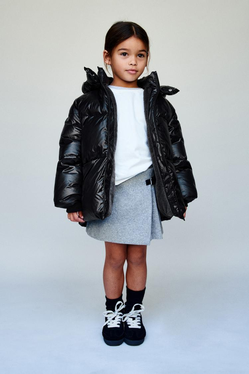 ZARA ПУХОВИК ИЗ ПЕРА И ПУХА WATER REPELLENT И WIND RESISTANT, ЧЕРНЫЙ