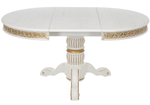 Стол деревянный Woodville Лорд молочный, золотая патина