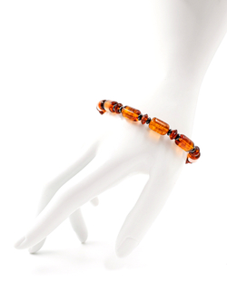 Браслет на руку. Янтарь натуральный формованный