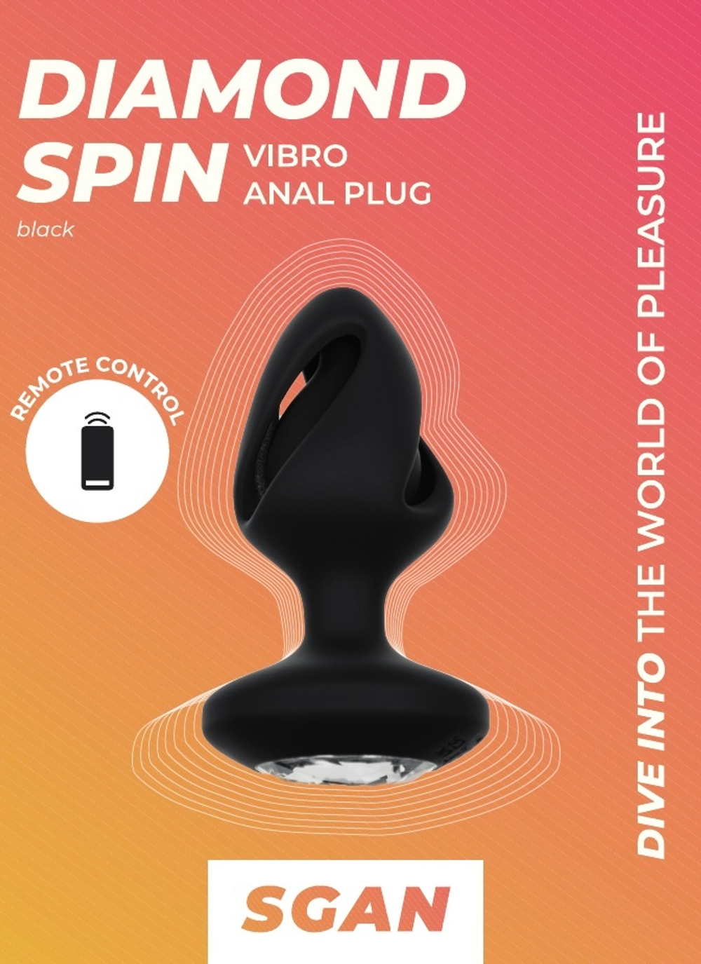 Анальные пробки “Diamond Spin”